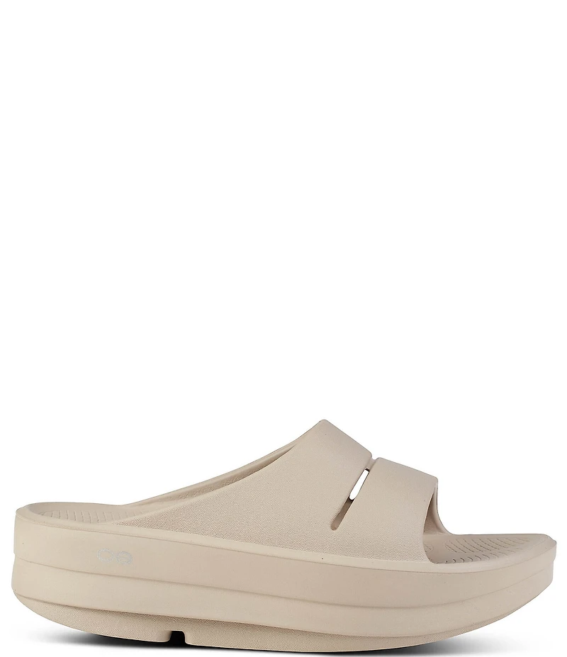 OOFOS OOmega OOahh Recovery Platform Slide Sandals