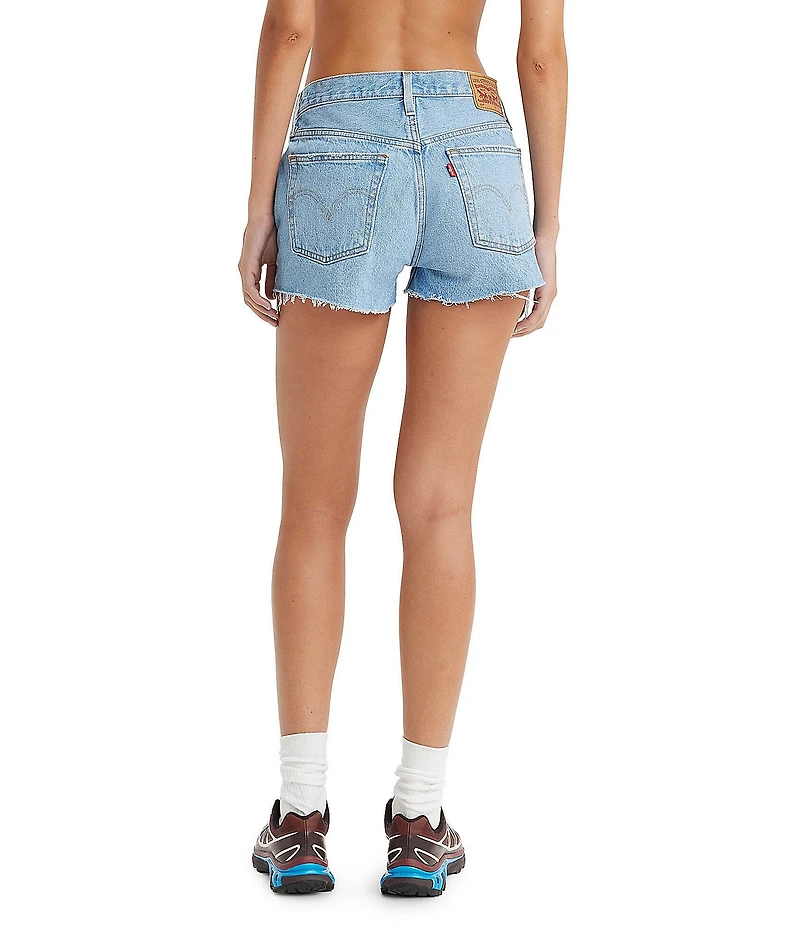 Levi's® Original High Rise Destructed Frayed Hem Shorts