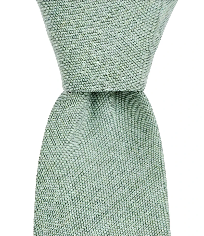 Original Penguin Wendy Solid 2 1/2#double; Linen Blend Woven Tie