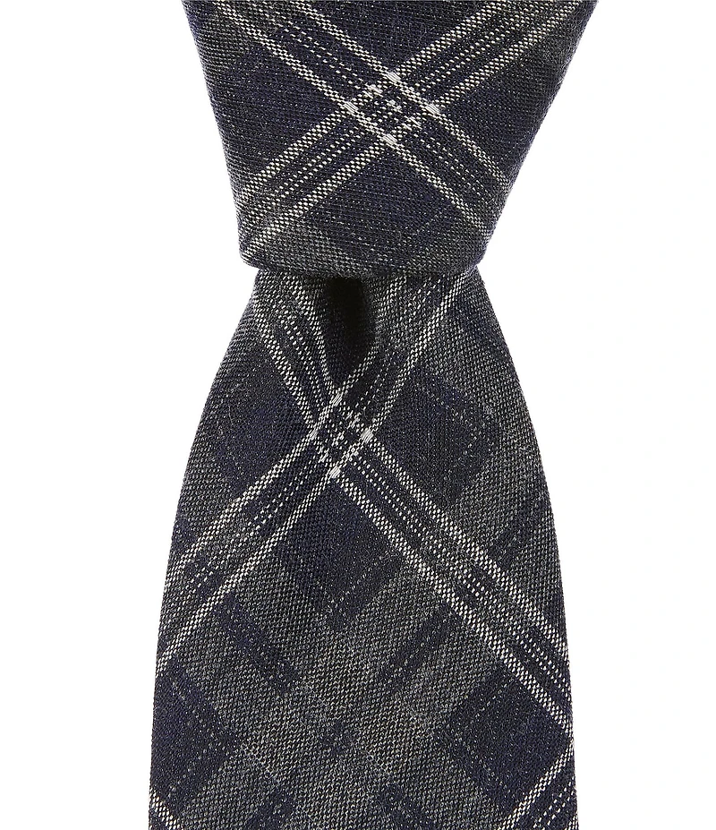 Original Penguin Wood Plaid 2 1/2#double; Silk Blend Tie