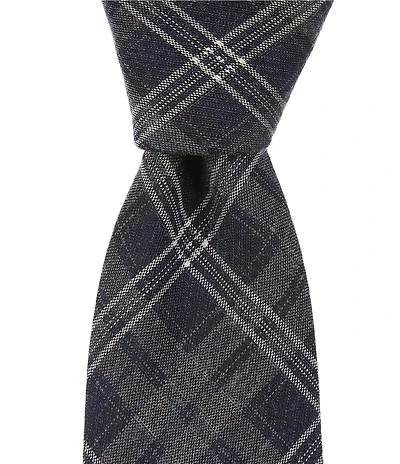Original Penguin Wood Plaid 2 1/2#double; Silk Blend Tie