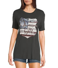 Originality American Girl Short Sleeve T-Shirt