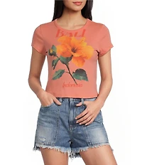 Originality Bali Hibiscus Flower Short Sleeve Baby Tee