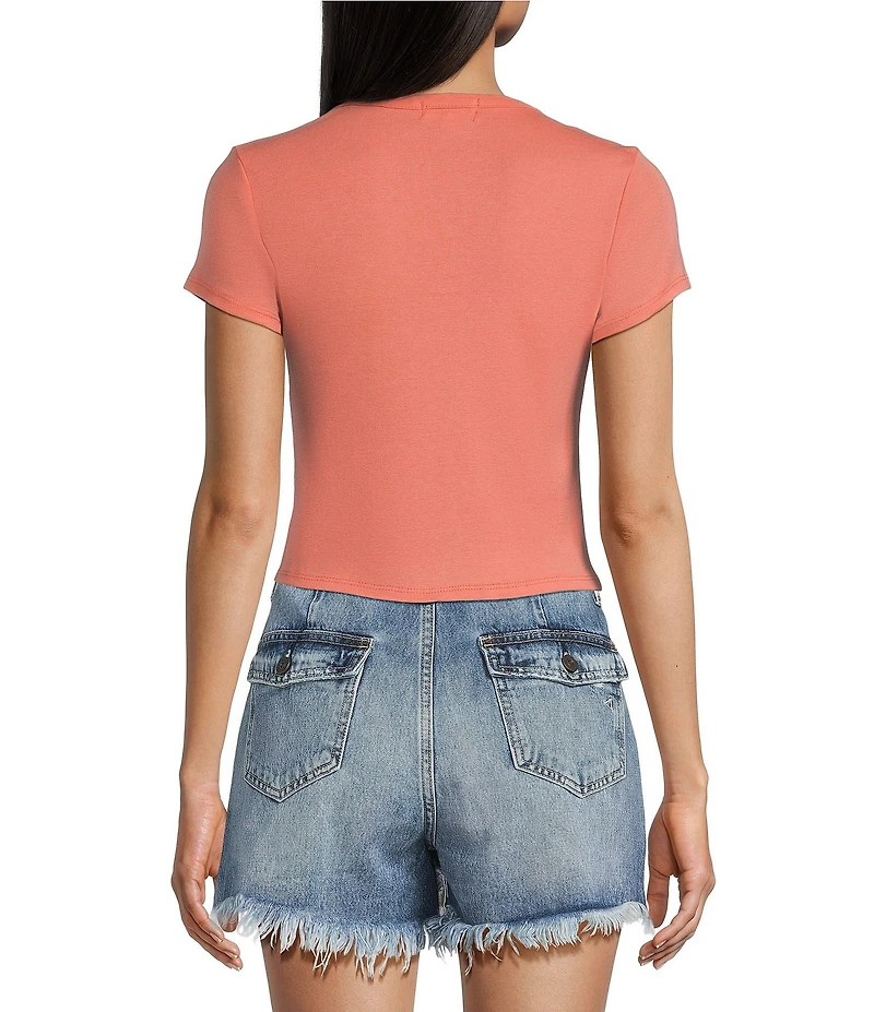 Originality Bali Hibiscus Flower Short Sleeve Baby Tee