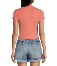 Originality Bali Hibiscus Flower Short Sleeve Baby Tee