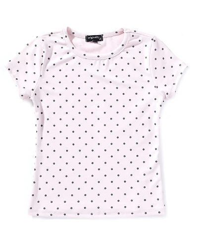 Originality Big Girls Short Sleeve Polka Dot Baby T-Shirt