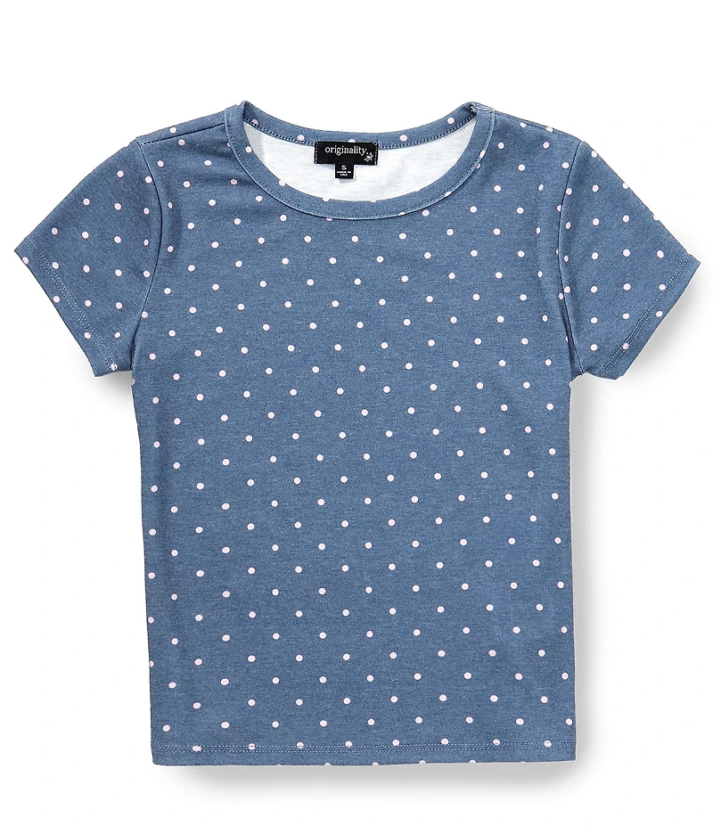 Originality Big Girls Short Sleeve Polka Dot Baby T-Shirt