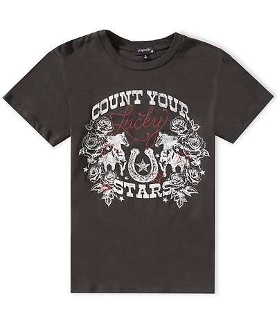 Originality Big Girls Count Your Lucky Stars Graphic T-Shirt