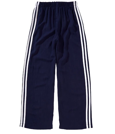 Originality Big Girls Double-Side-Stripe Linen-Blend Track Pants