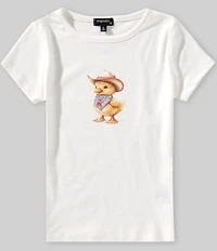 Originality Big Girls Short-Sleeve Americana Duckling T-Shirt
