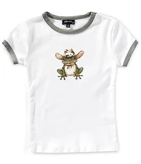 Originality Big Girls Short-Sleeve Cowboy Frog Ringer T-Shirt