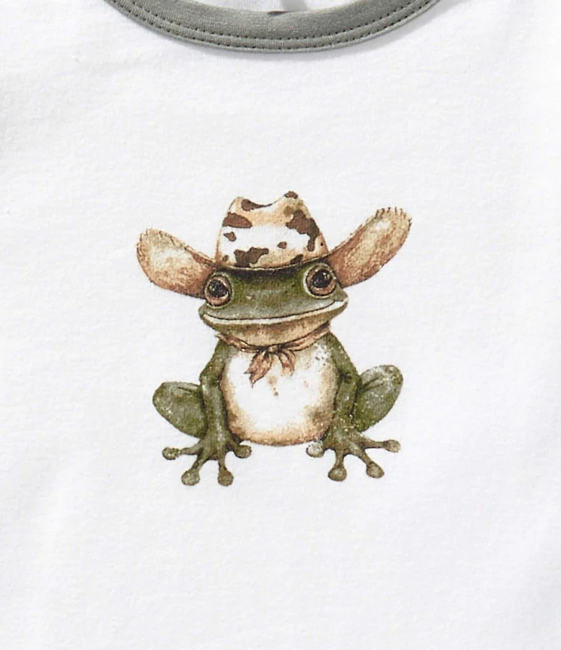 Originality Big Girls Short-Sleeve Cowboy Frog Ringer T-Shirt