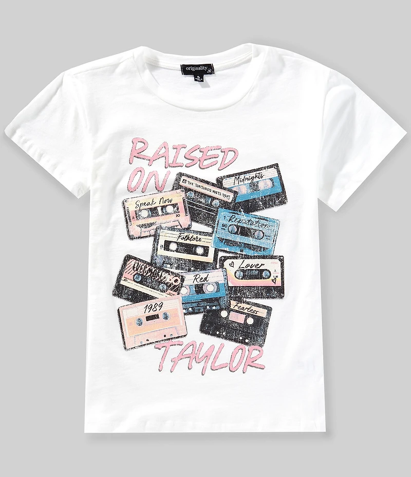 Originality Big Girls Short Sleeve Raised On Taylor Graphic T-Shirt