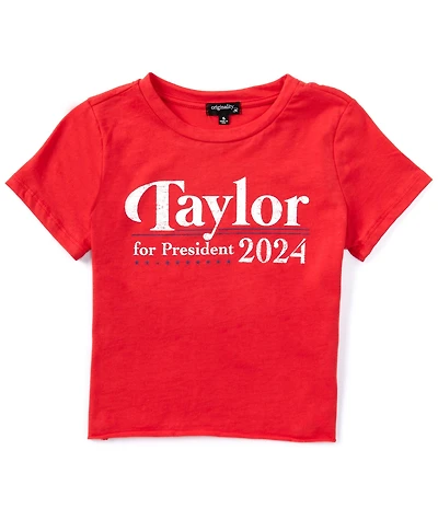Originality Big Girls Short-Sleeve Taylor For President Graphic T-Shirt