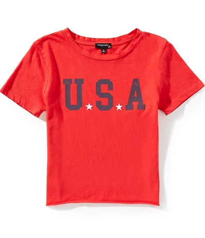 Originality Big Girls Short-Sleeve USA T-Shirt