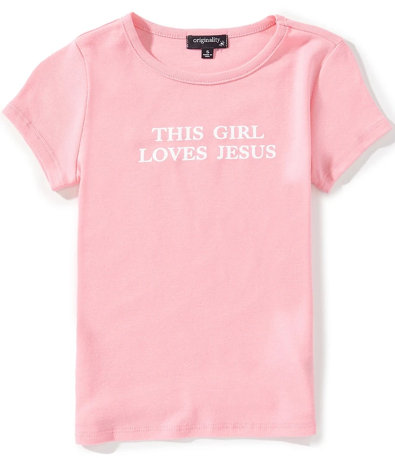Originality Big Girls This Girl Loves Jesus Baby Tee