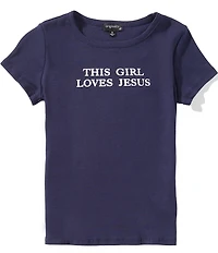 Originality Big Girls This Girl Loves Jesus Baby T-Shirt