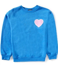 Originality Big Girls I 'Heart' Jesus Long Sleeve Crew Neck Sweatshirt