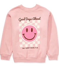 Originality Big Girls Long-Sleeve Good Days Ahead Graphic Sweatshirt