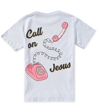 Originality Big Girls Short Sleeve Call On Jesus Oversized Tee