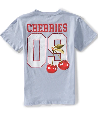 Originality Big Girls Short-Sleeve Cherries Motif Oversized T-Shirt