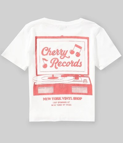 Originality Big Girls Short Sleeve Cherry Record Oversized Tee