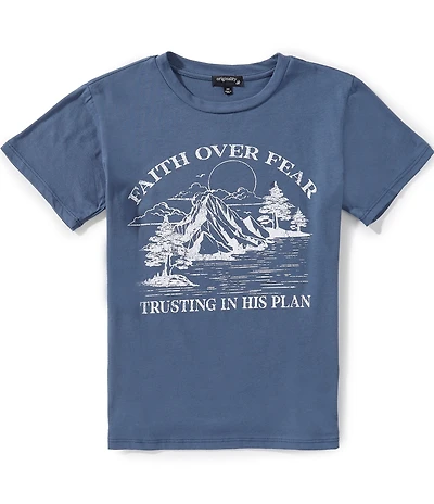 Originality Big Girls Short Sleeve Faith Over Fear Tee