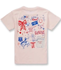 Originality Big Girls Short Sleeve Faith Western Collage T-Shirt