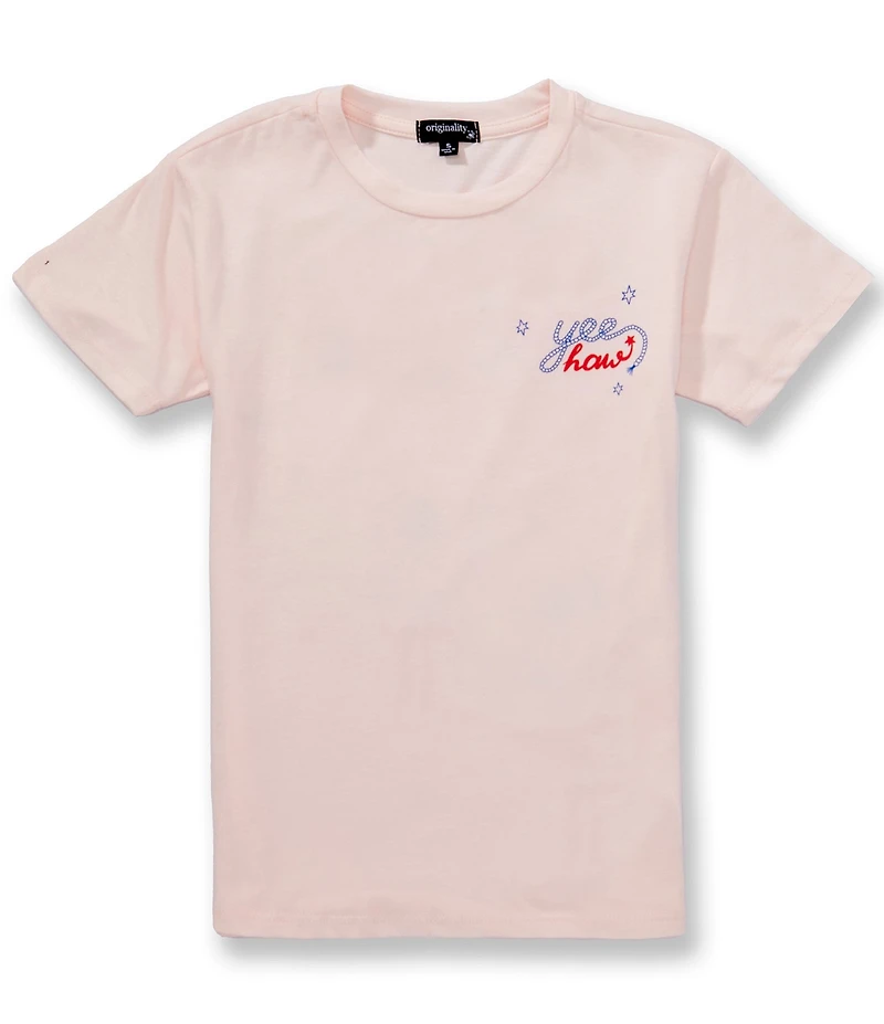 Originality Big Girls Short Sleeve Faith Western Collage T-Shirt