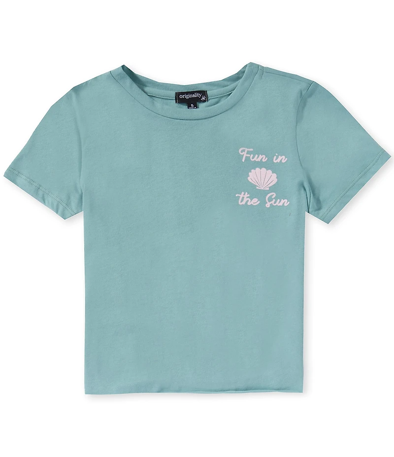 Originality Big Girls Short Sleeve Fun In The Sun Stamps Tee