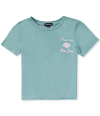 Originality Big Girls Short Sleeve Fun In The Sun Stamps Tee