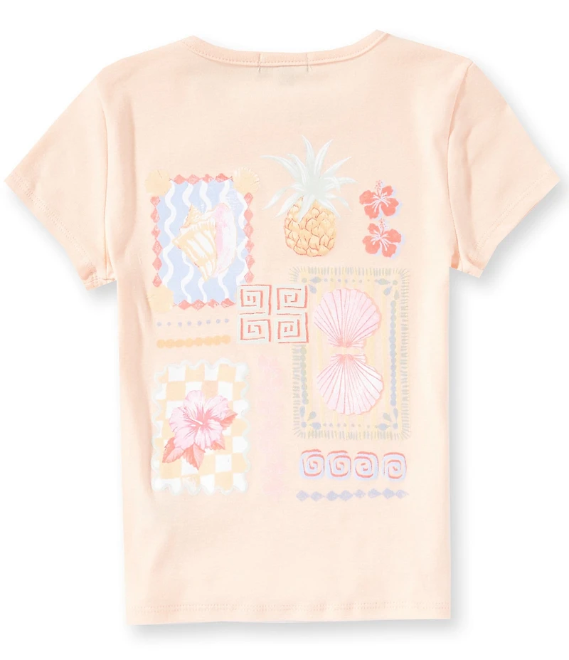 Originality Big Girls Short Sleeve Tropical Sunset Chaser Tee