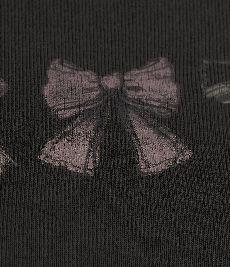 Originality Bow Graphic Short Sleeve Baby T-Shirt