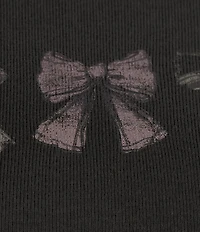 Originality Bow Graphic Short Sleeve Baby T-Shirt