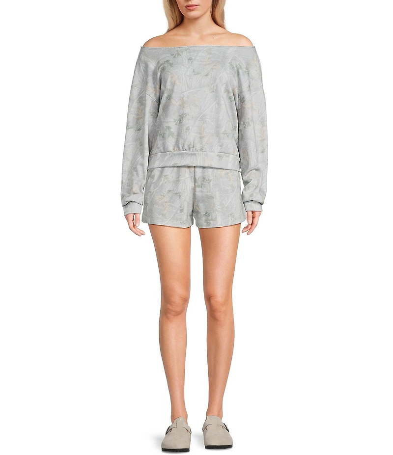 Originality Camo Print Pull On Coordinating Shorts