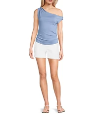 Originality Cowl Neck One-Shoulder Top
