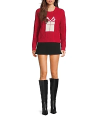 Originality Gift Crew Neck Long Sleeve Cable Knit Sweater