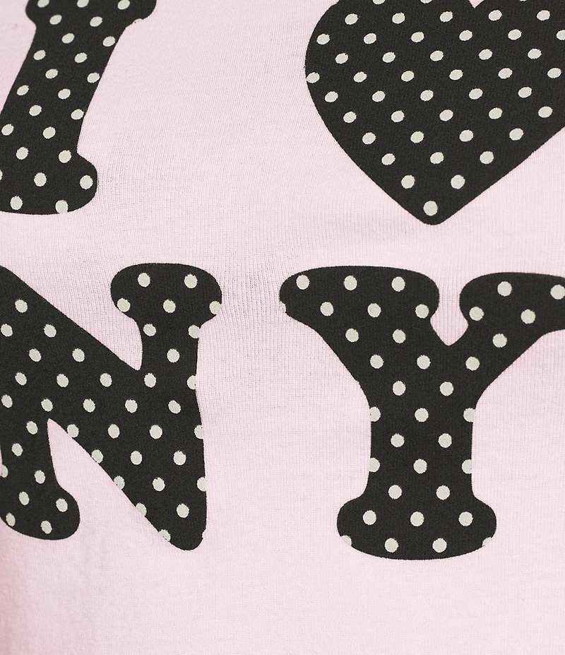 Originality 'I Love NY' Crew Neck Short Sleeve Cropped Fitted Baby T-Shirt