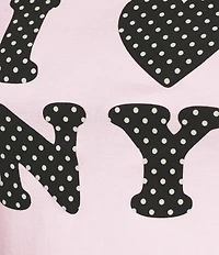 Originality 'I Love NY' Crew Neck Short Sleeve Cropped Fitted Baby T-Shirt