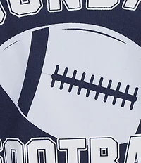 Originality Off The Shoulder Long Sleeve 'Sunday Football' Graphic Coordinating Cropped Sweatshirt