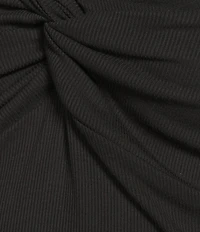 Originality Off-The-Shoulder Solid Twist Front Top