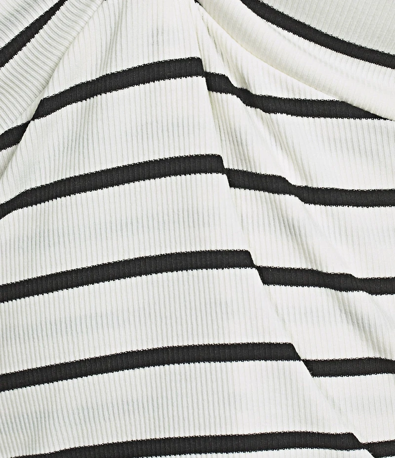 Originality Off-The-Shoulder Striped Twist Front Top
