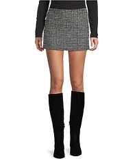 Originality Plaid A-line Pull-On Mini Skirt