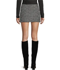 Originality Plaid A-line Pull-On Mini Skirt