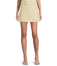 Originality Ponti Pull On A-Line Micro Mini Skort