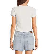 Originality Rose Short Sleeve Baby Tee
