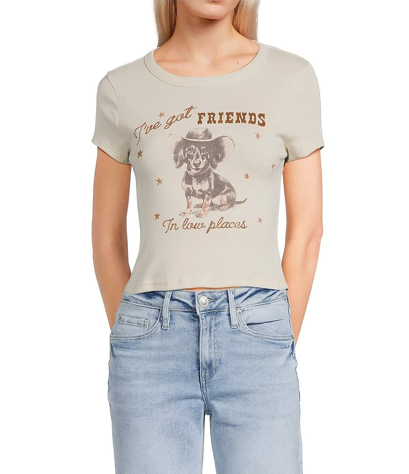 Originality Short Sleeve Dog Graphic Baby Tee