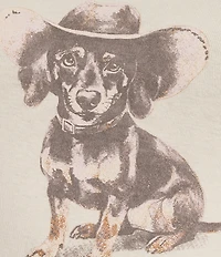 Originality Short Sleeve Dog Graphic Baby Tee