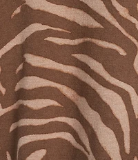 Originality Zebra Stripe Short Sleeve Sweater