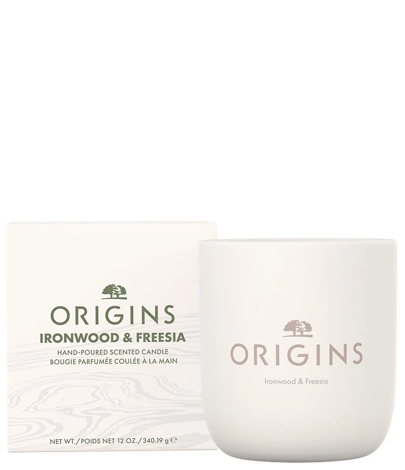 Origins Ironwood & Freesia Hand-Poured Scented Candle, 10 oz.